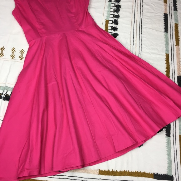 NWT! 1950s PinUp Girl Polkadot Pleated Swing M - Picture 7 of 8